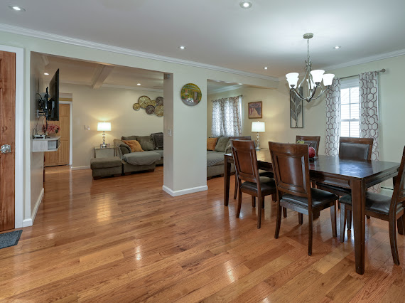After living & dining room remodel in an Orlando living room